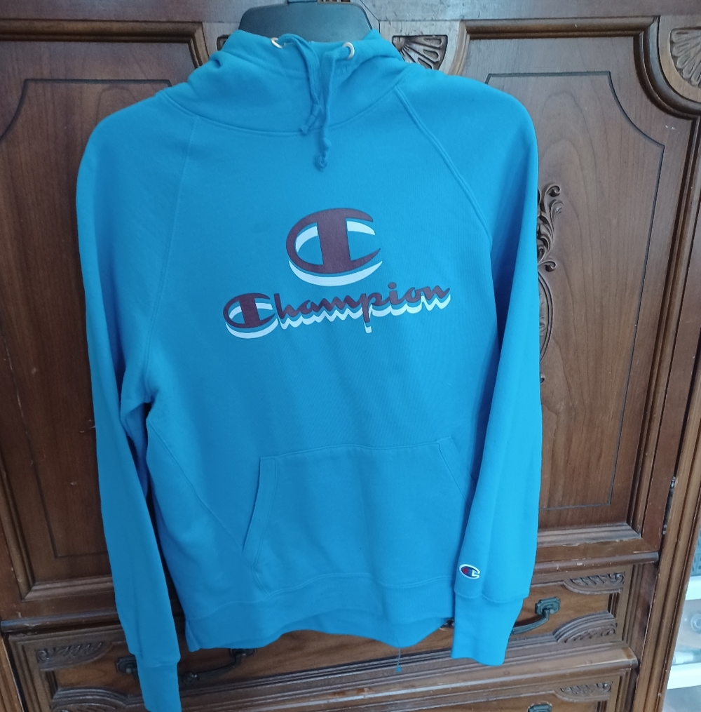 Champion Teal Pullover Hoodie